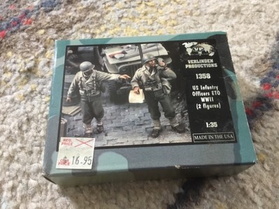 Verlinden 1/35 1358 US Infantry Officers ETO Europe WWII 2 Figures Resin