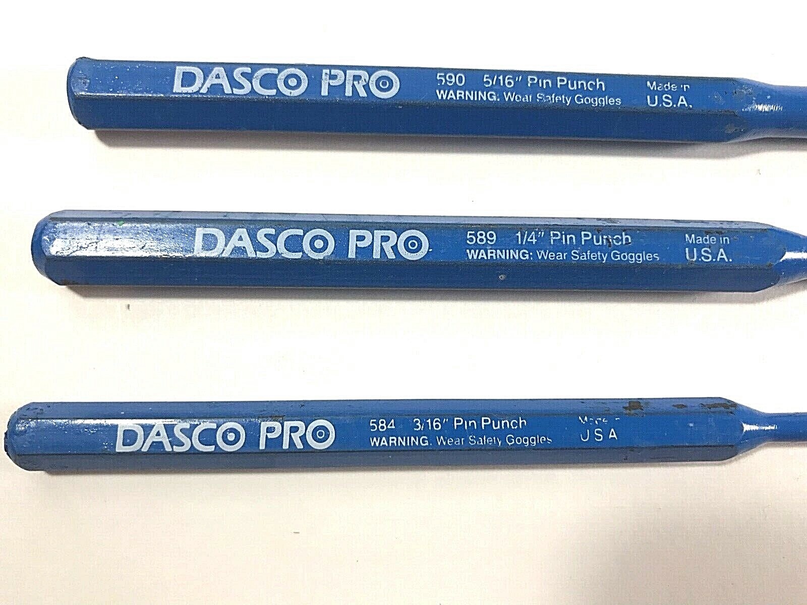 3 DASCO PRO PIN PUNCHES #590 5/16