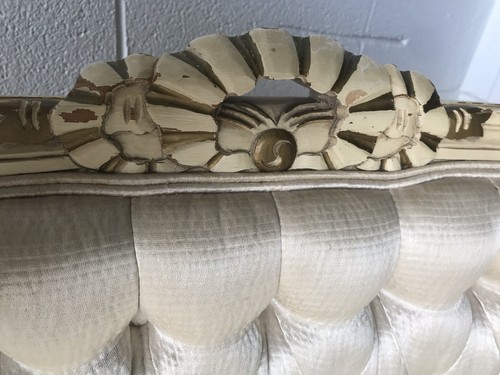 tufted french settee