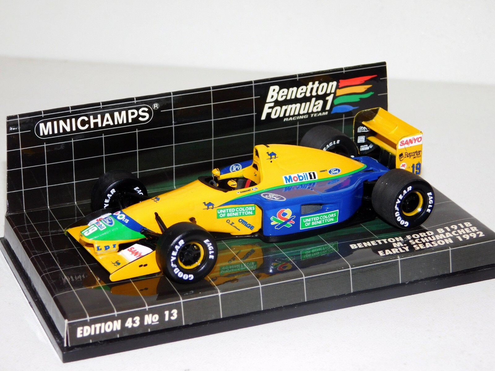 MINICHAMPS ベネトンフォード B191B 1992年初期 1/18 Benetton Ford B191B 1992 Season Martin Brundle | eBay