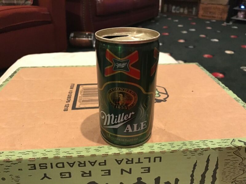 Miller Ale 12 oz pull tab empty beverage container