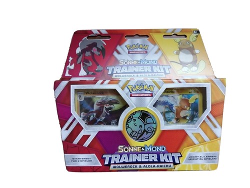 Pokemon Karten Trainer Kit - Sonne und Mond - Alola-Raichu Wolwerock - Deutsch
