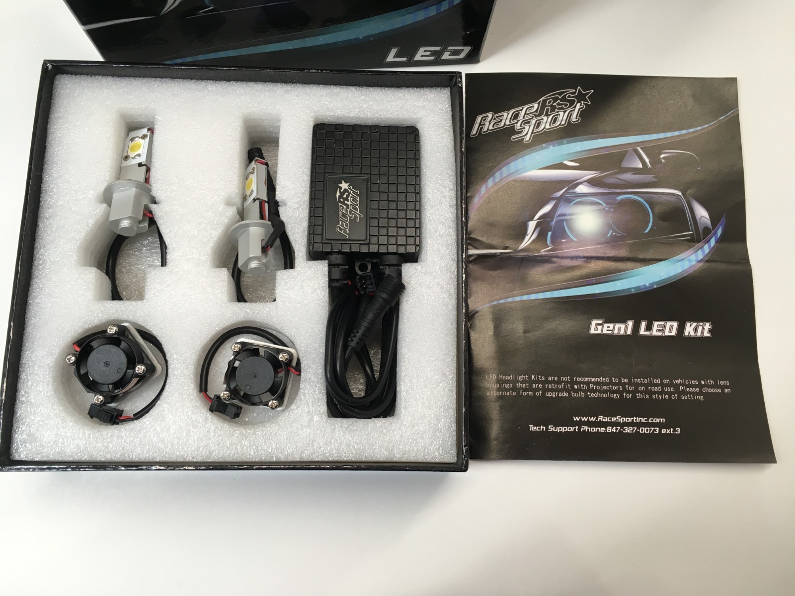 Race Sport/Street Vision H10-LED-G1-KIT H1 Gen 1 LED Headlight Conversion Kit