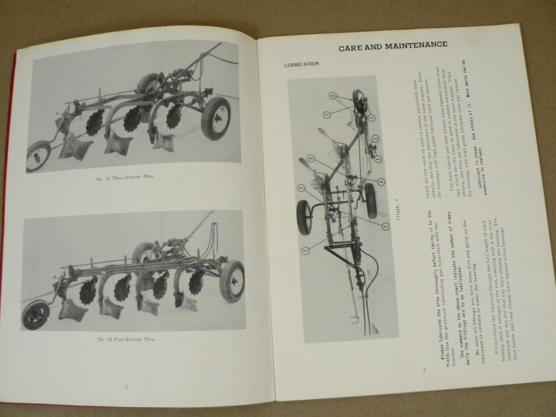 International Harvester Owners Manual McCormick No 15 Tractor Plow 1957 Set Up
