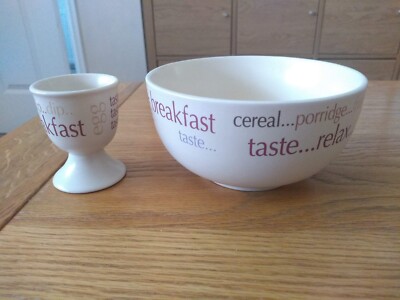 Beautiful Evans & Taylor Cereal Bowl And Matching Egg Cup