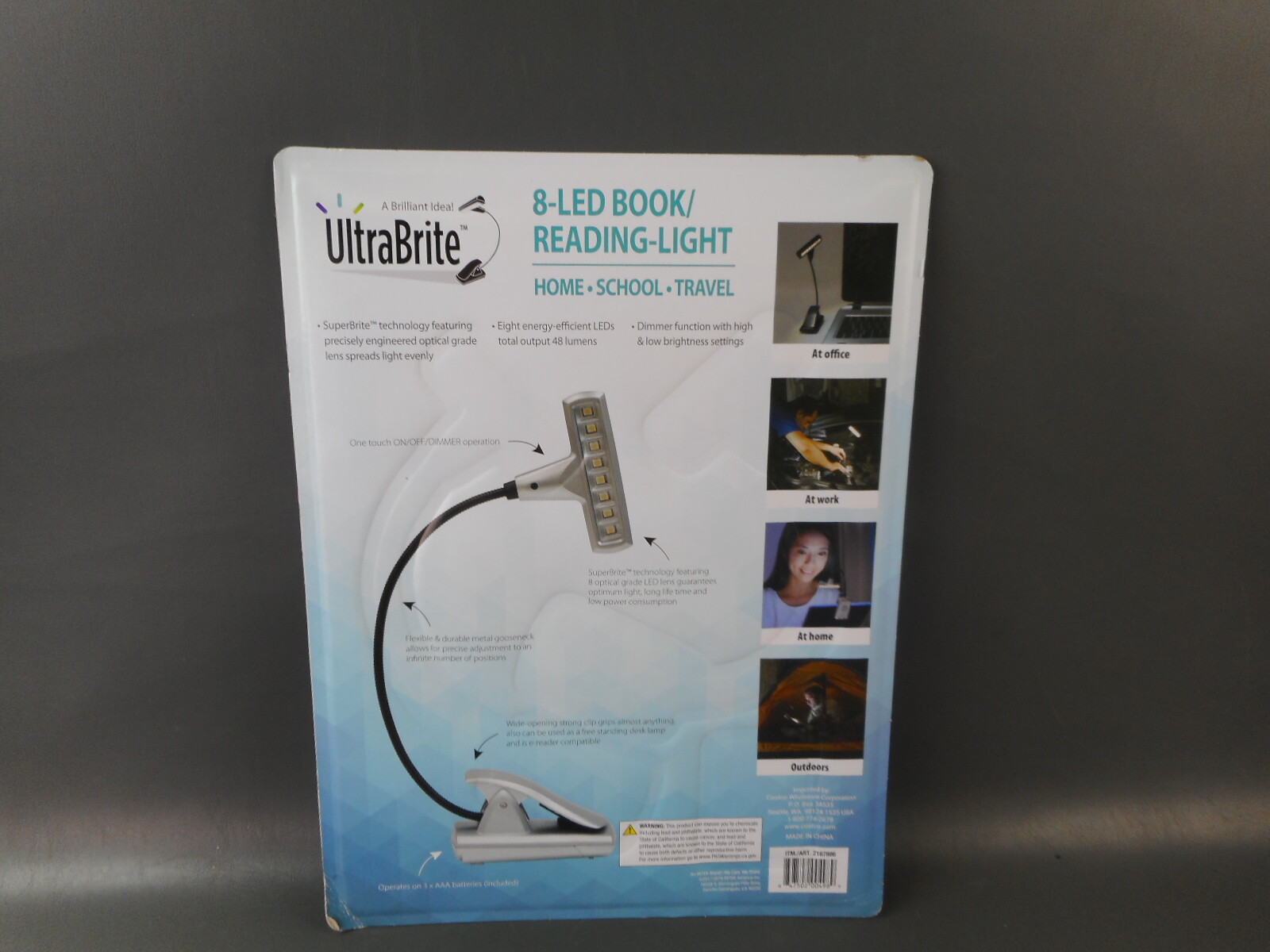 UltraBrite 8LED Book Reading-Light (Pack of 2) - NEW