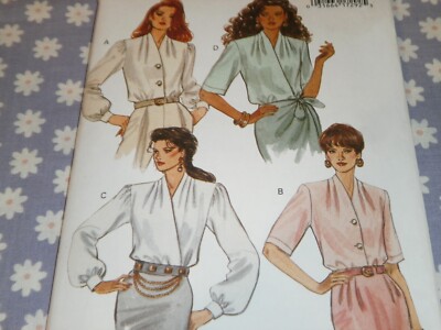 BUTTERICK 3028 MISSES LOOSE FITTING BLOUSE WITH VARIATIONS PATTERN UNCUT-6-8-10