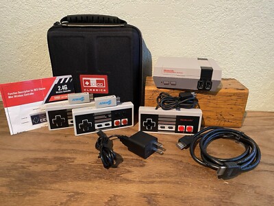 Nintendo NES Classic Mini w Controller, 2 Wireless Controllers, HDMI and Case