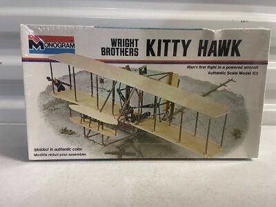 Monogram Wright Brothers KITTY HAWK Plastic Scale Model Kit New Sealed Box