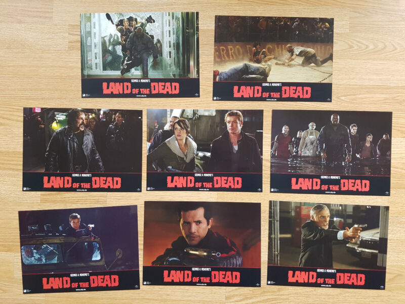 George Romero LAND / DAWN OF THE DEAD 2 sets (16) German lobby cards 2004/05