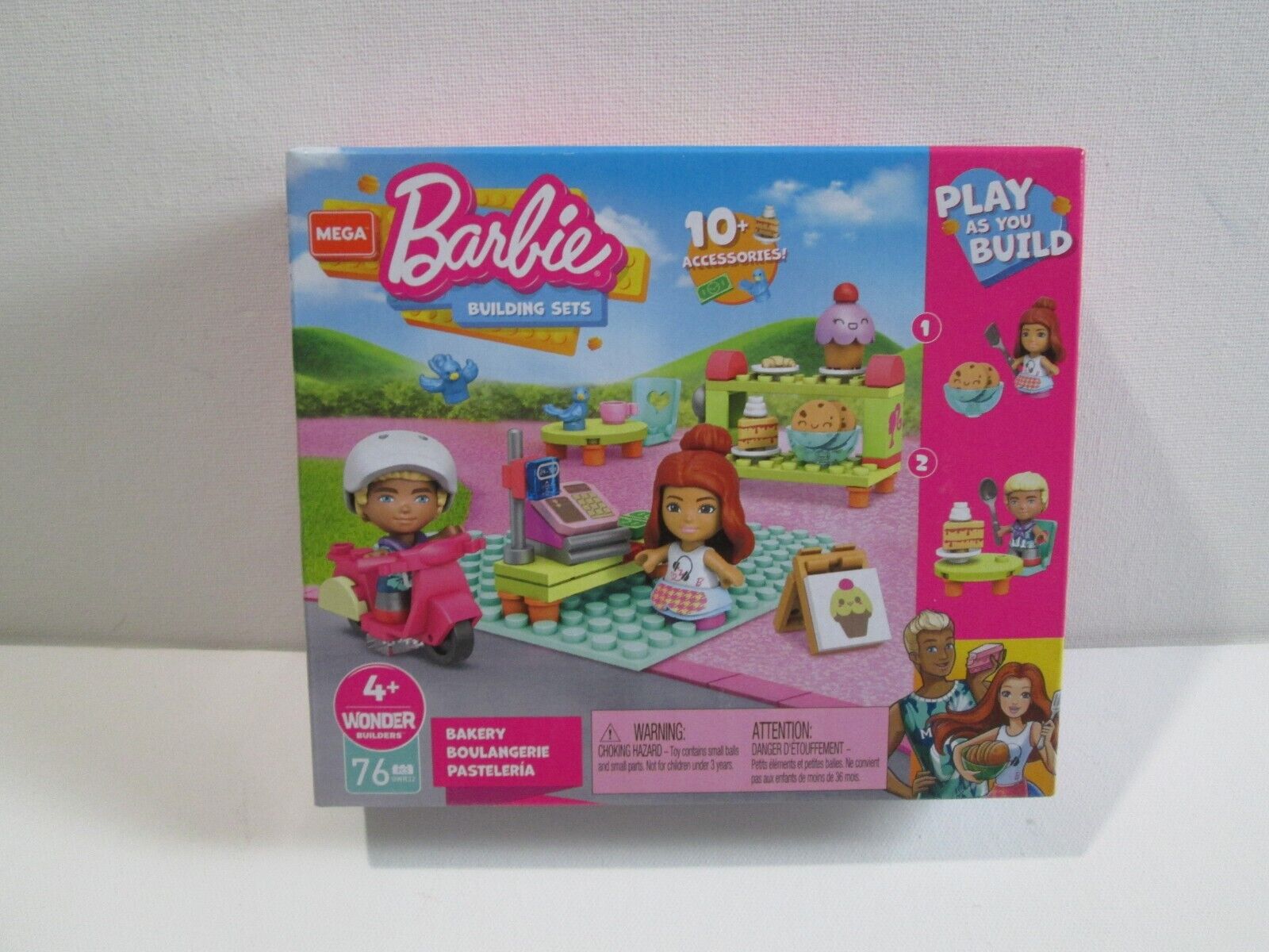 MEGA BLOKS CONSTRUX - BARBIE BUILDING SETS BAKERY PLAYSET - 76 PCS Pieces NIB MEGA BLOKS CONSTRUX - BARBIE BUILDING SETS BAKERY PLAYSET - 76 PCS Pieces NIB