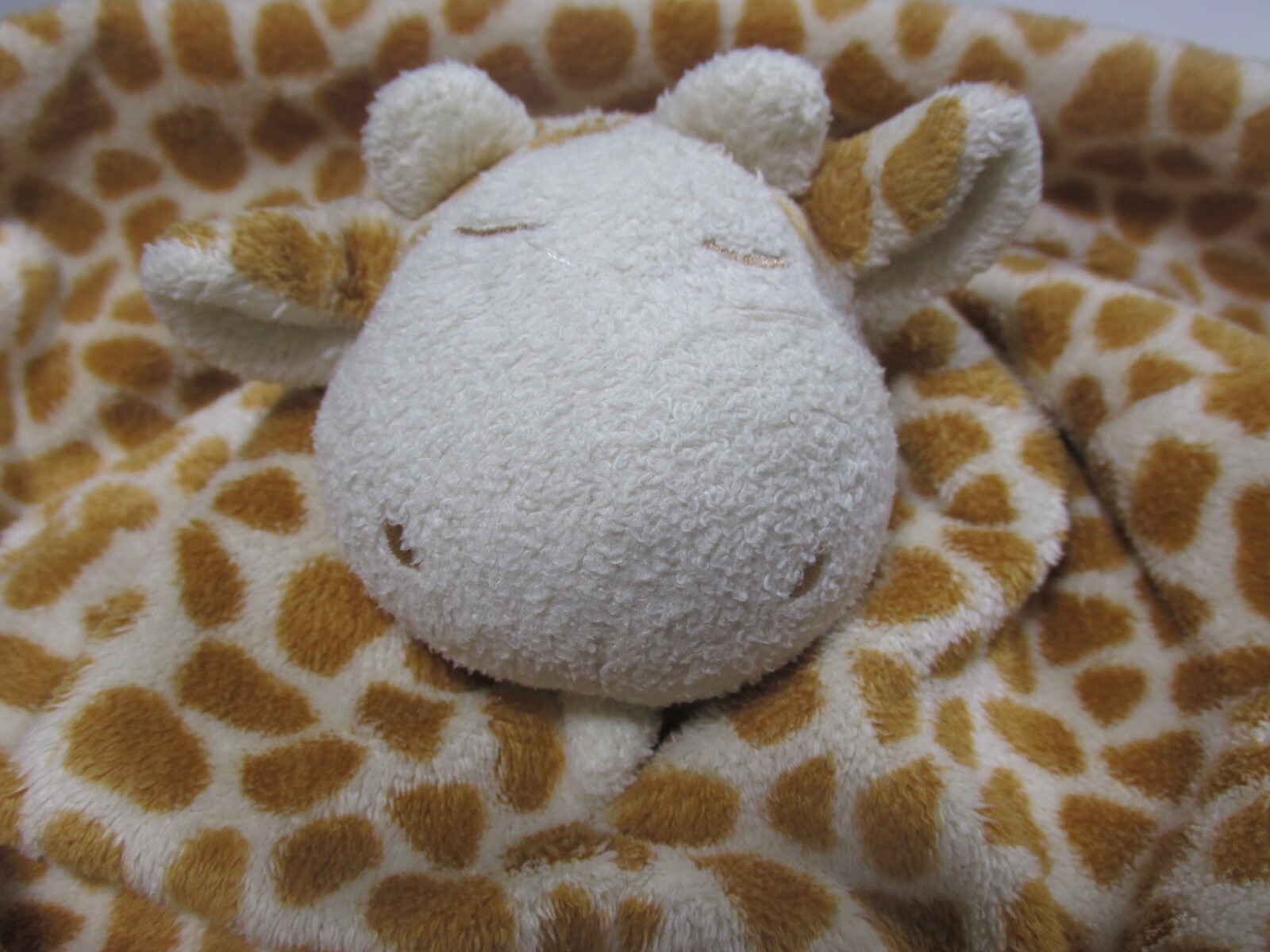 Giraffe Lovey Lovie Baby Security Blanket Brown Yellow B11