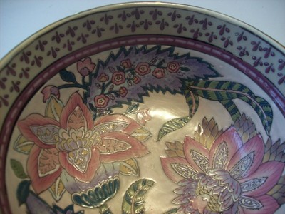 HFP Macau Bainbridge Toys Ceramic Porcelain Bowl Purple Pink Dish Floral @cLOSeT