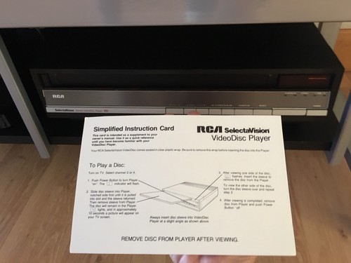 Rca Selectavision Ced Videodisc Player Sjt-300 Serviced Refurb Blk Remote,Card
