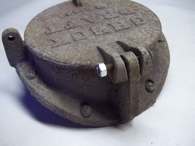 Antique check draft door for display or repurpose 6 1/2 inch