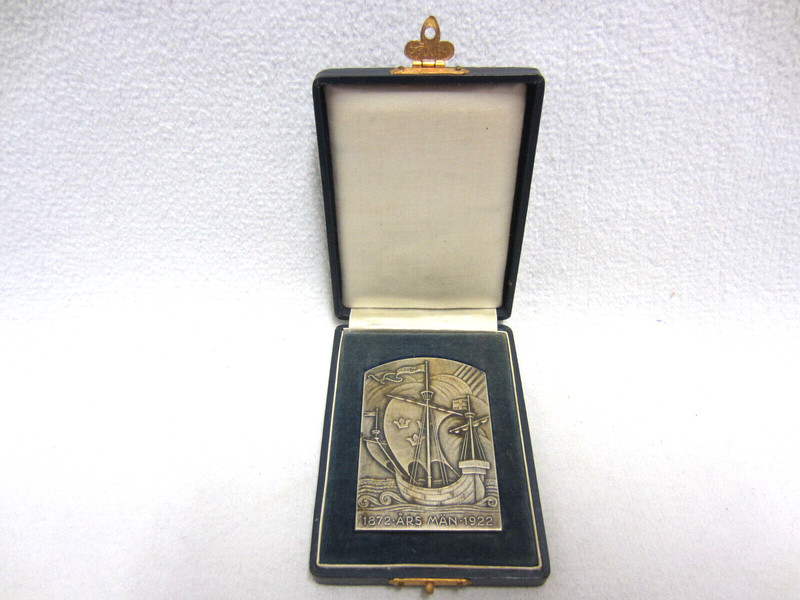 Schweden - Plakette - Medaille - Orig. Etui - 1872 ÃRs MÃ¤N 1922 