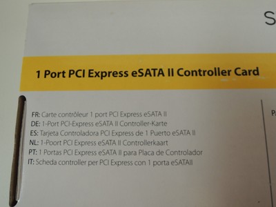 1 Port PCI Express eSATA II Controller Card - StarTech.com - PEXESATA1 - NEW