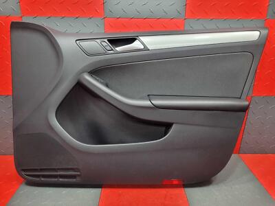 15-16 Volkswagen Jetta OEM Front Passenger Interior Door Trim Panel (Black QR)