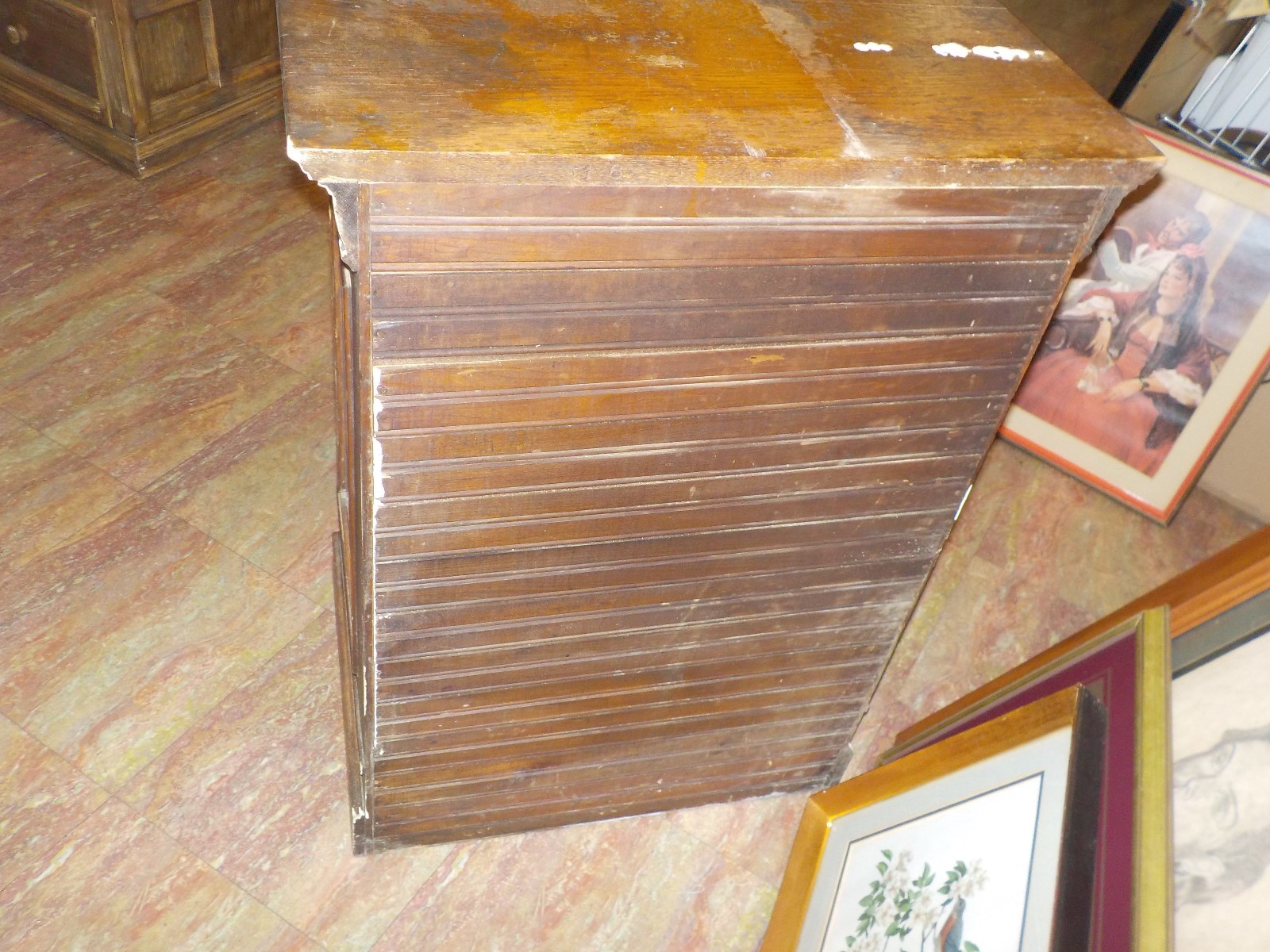 Corticelli Thread Cabinet 13 drawers glass front on 11 drawers