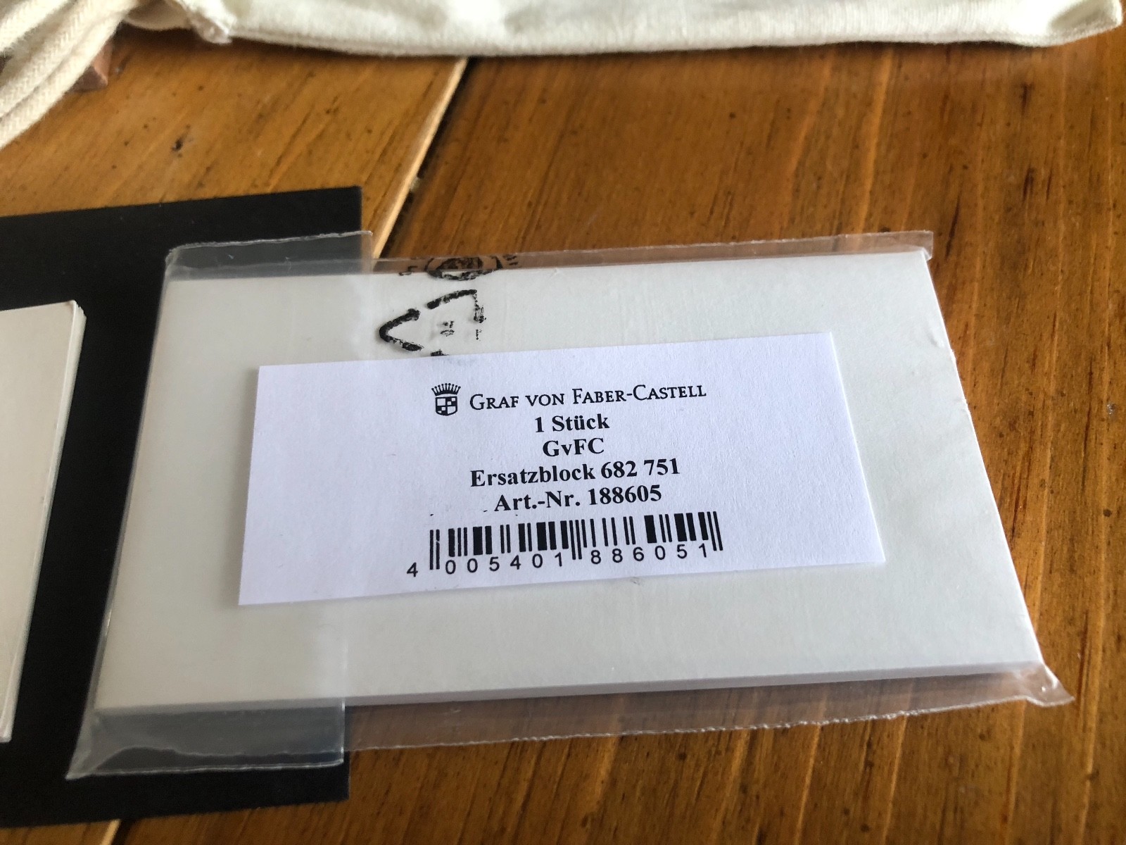 NEW Graf Von Faber-Castell Black Leather Bi-Fold Wallet / Notepad - 118998