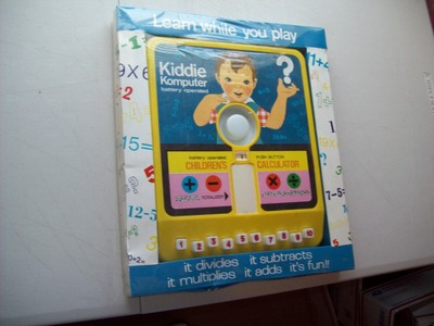 vintage Kiddie Komputer calculator Brand New sealed battery op British Hong Kong