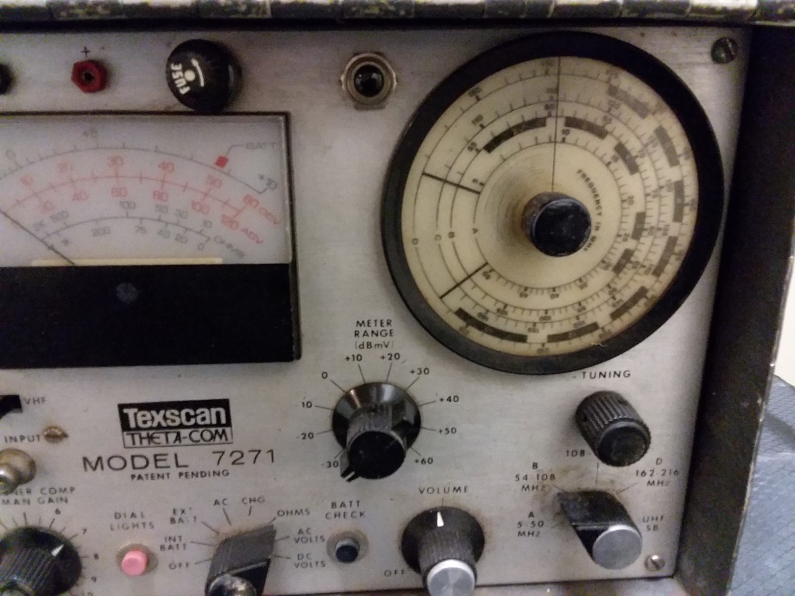 Vintage Texscan Thetacom 7271 Field Strength Meter Industrial Art