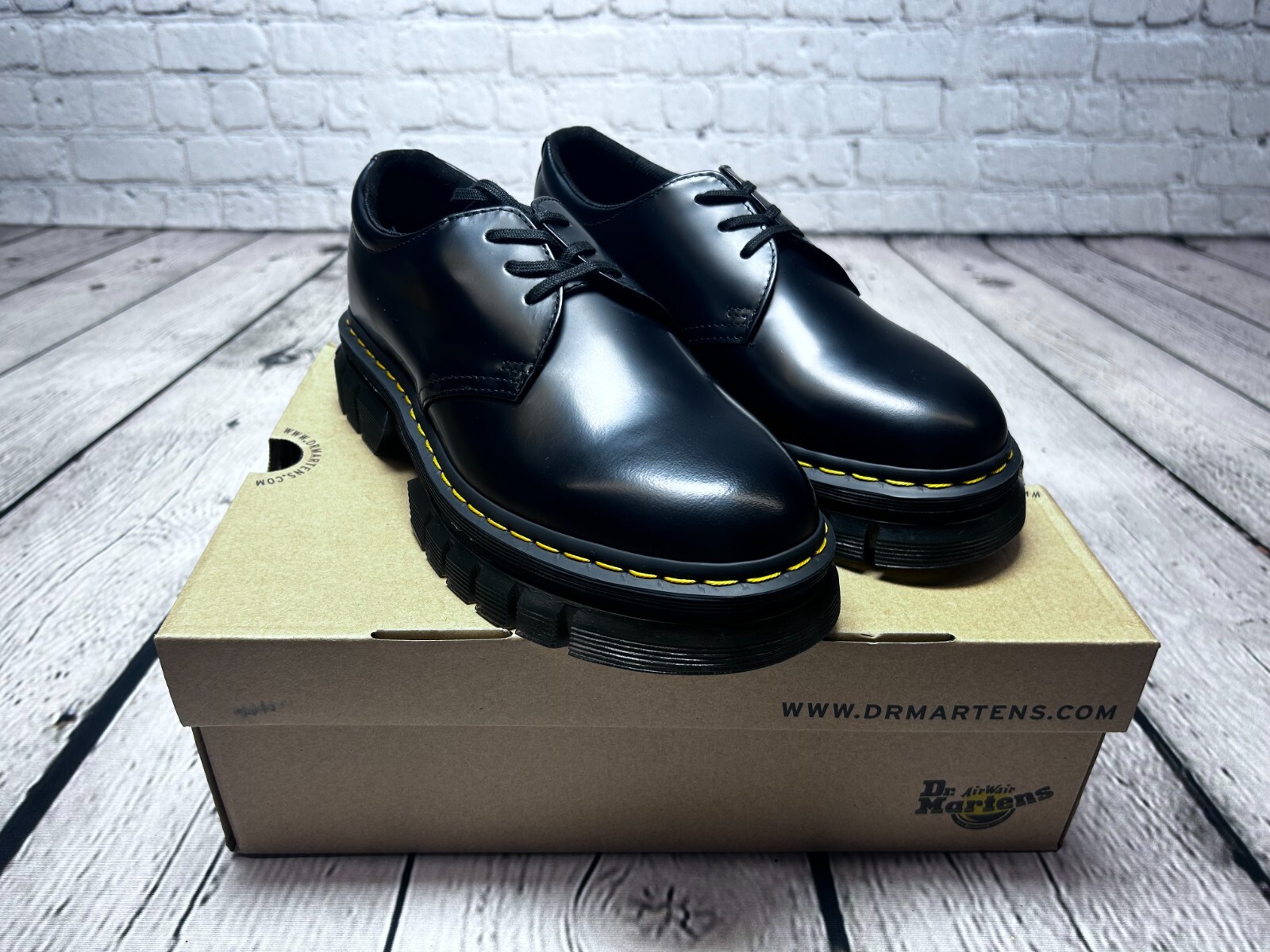 Dr. Marten Rikard 31 black polished smooth shoes | eBay