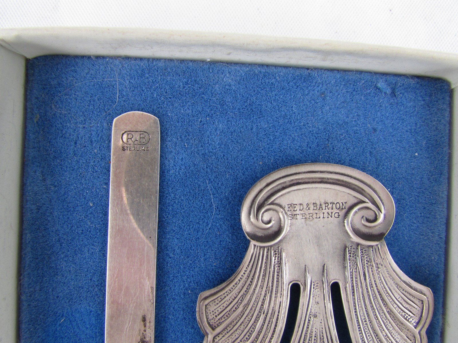 Vintage Set (2) Piece Sterling Silver Bookmark & Line Reader By Reed & Barton