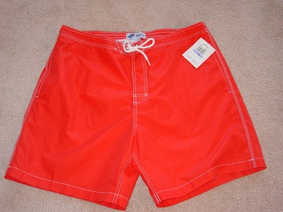 Surf & Swim Co Swim Trunks Bathing Suit Lined Board Shorts XXL Orange-New w/ Tag