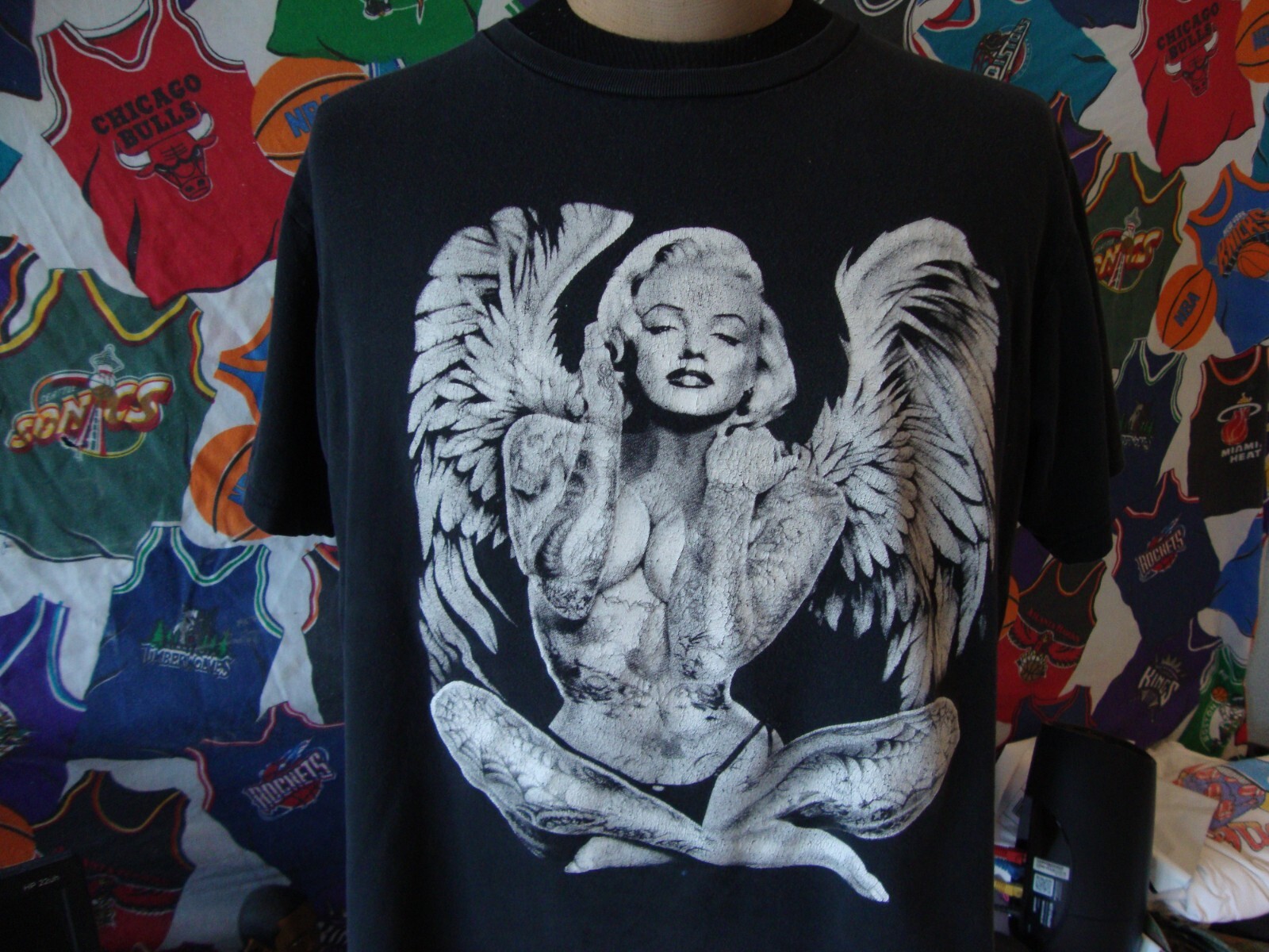 Vintage Marilyn Monroe Tattoo Angel T Shirt L | eBay