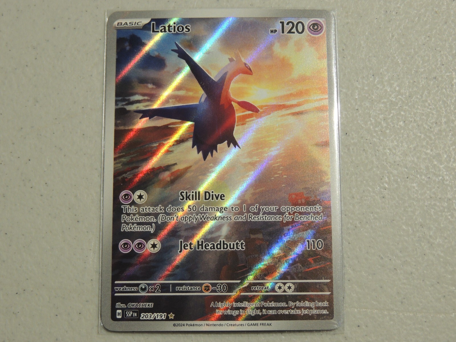 Latios 203/191 Near Mint Sv08: Surging Sparks Full Art Holo