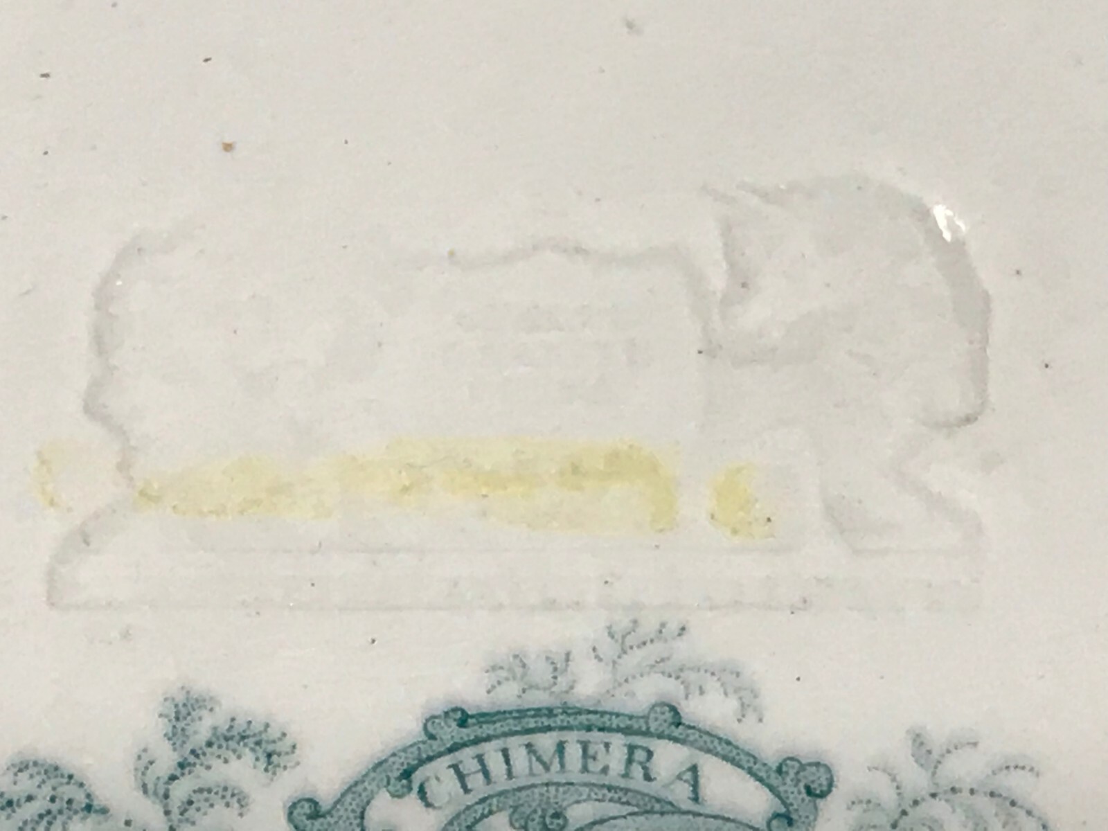 RARE 1800's 19th Century William Ridgway Co. Large Green Platter 
