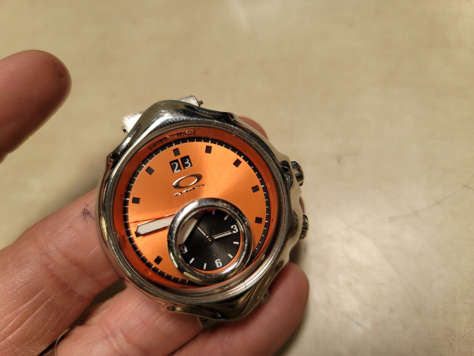 Oakley Judge Watch Face Polished Copper Dual Date NO BAND Oakley Judge Watch Face Polished Copper Dual Date NO BAND