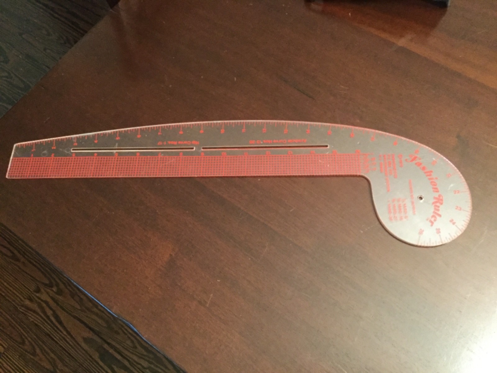 1970 Fashion Ruler Fashionetics Inc. Armhole & Hip Curve