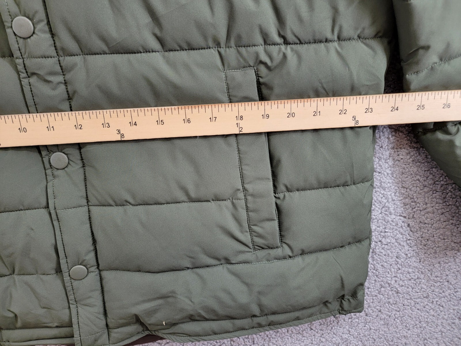 BASS OUTDOOR Colorblocked Padded Shacket Men's XL Green Snap Front Closure L/S - Picture 6 of 16