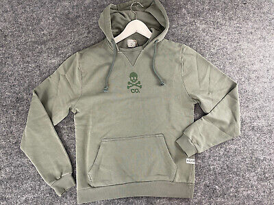 Scalpers Men’s Hoodie Sweatshirt Skull Small Soft Green NEW Long Sleeve N318