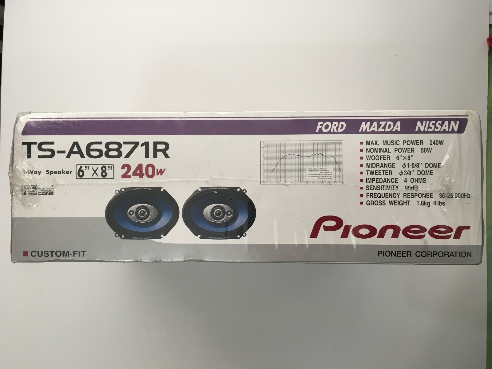 Pioneer 6x8in three way speakers New in sealed box