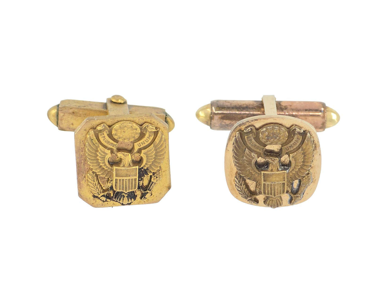 VINTAGE WW1 ARMY OFFICER EAGLE CUFF LINKS
