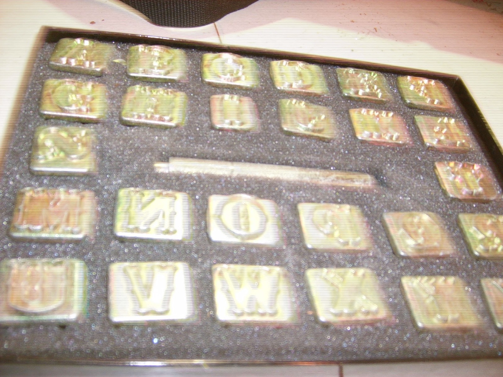 Midas 3/4 inch leather punch  alphabit set