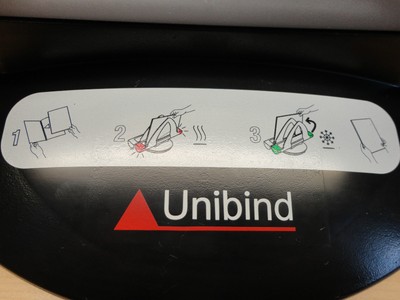 UNIBIND XU 138 SINGLE HEATER BINDING MACHINE TESTED AND WORKING AFV
