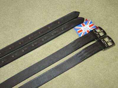 36in 90cm child web PAIR SYNTHETIC STIRRUP LEATHERS 1in wide 25mm 36/" Colours