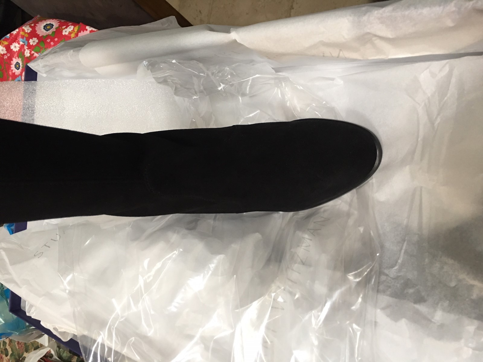 Pre-owned Stuart Weitzman $945  Hiline Over The Knee Black Suede 5 5.5 6 6.5 7.5 8.5 9.5 10 In Suede Black