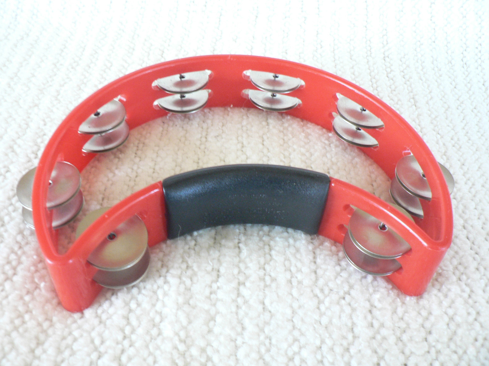 Rhythm Tech Tambourine Red Tambourine Double Row Jingles