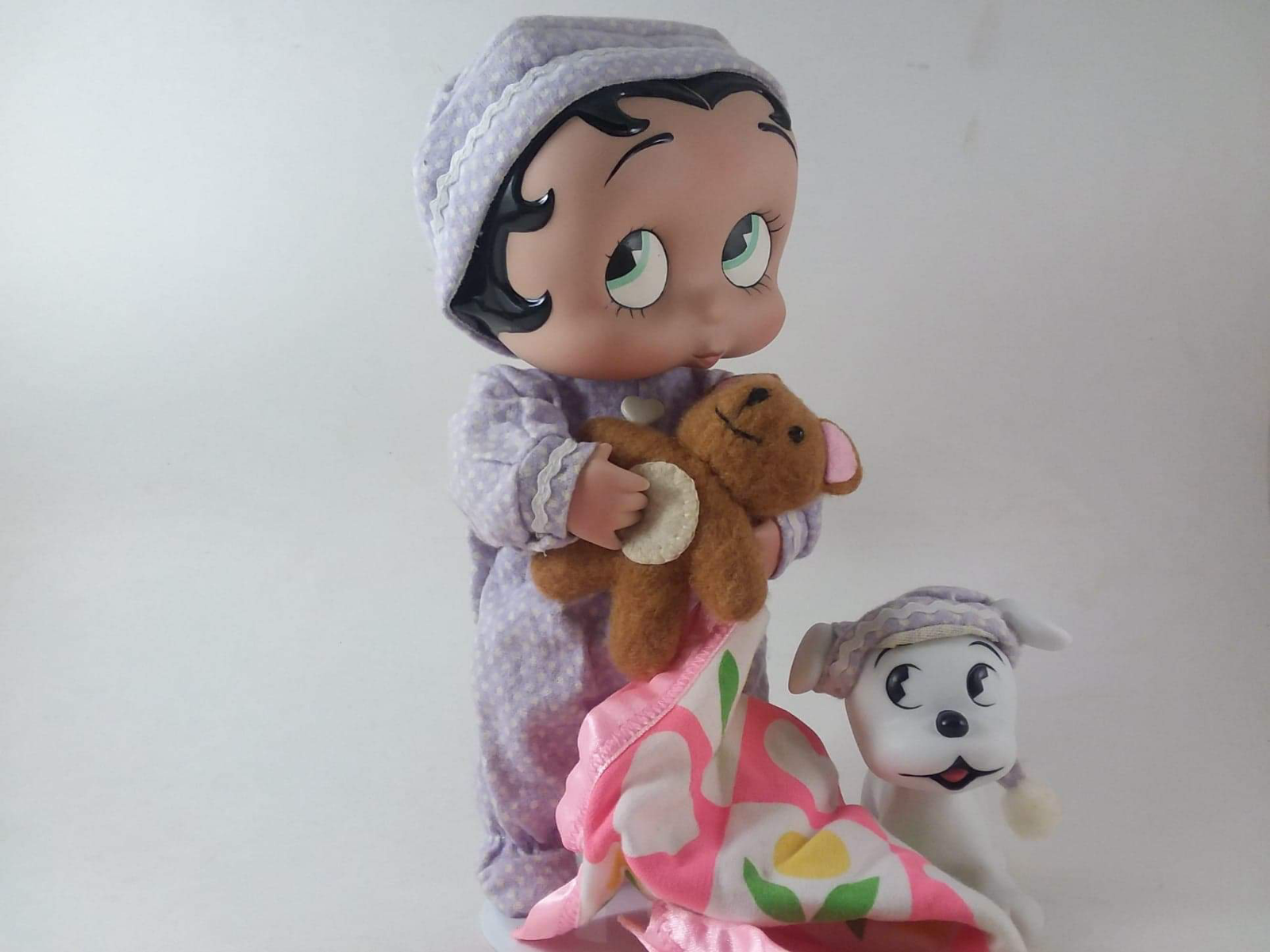 Vintage Betty Boop Baby Boop Collectible Sleepytime Doll with Pudgy Nursery