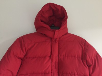 Petit Bateau Hooded Poly Puffer Jacket Red Kids Size 10a/138cm