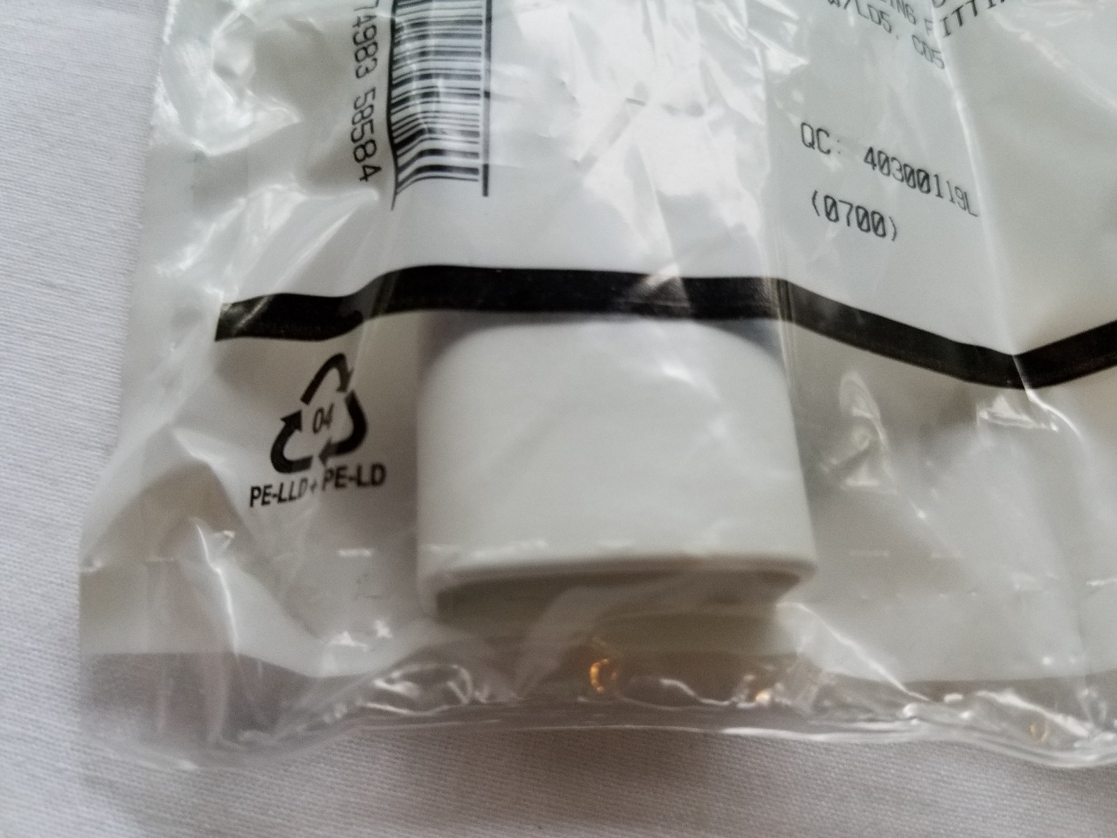 CF5WH-E LD5 Panduit Low Voltage Coupler Fitting White