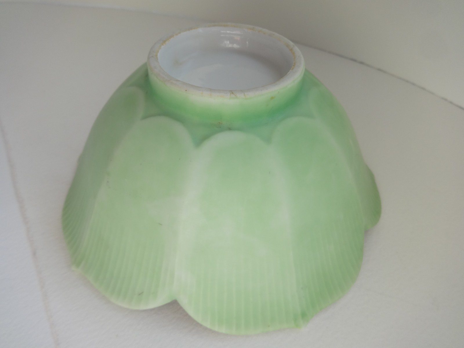 Art Nouveau green Porcelain Lotus Bowl