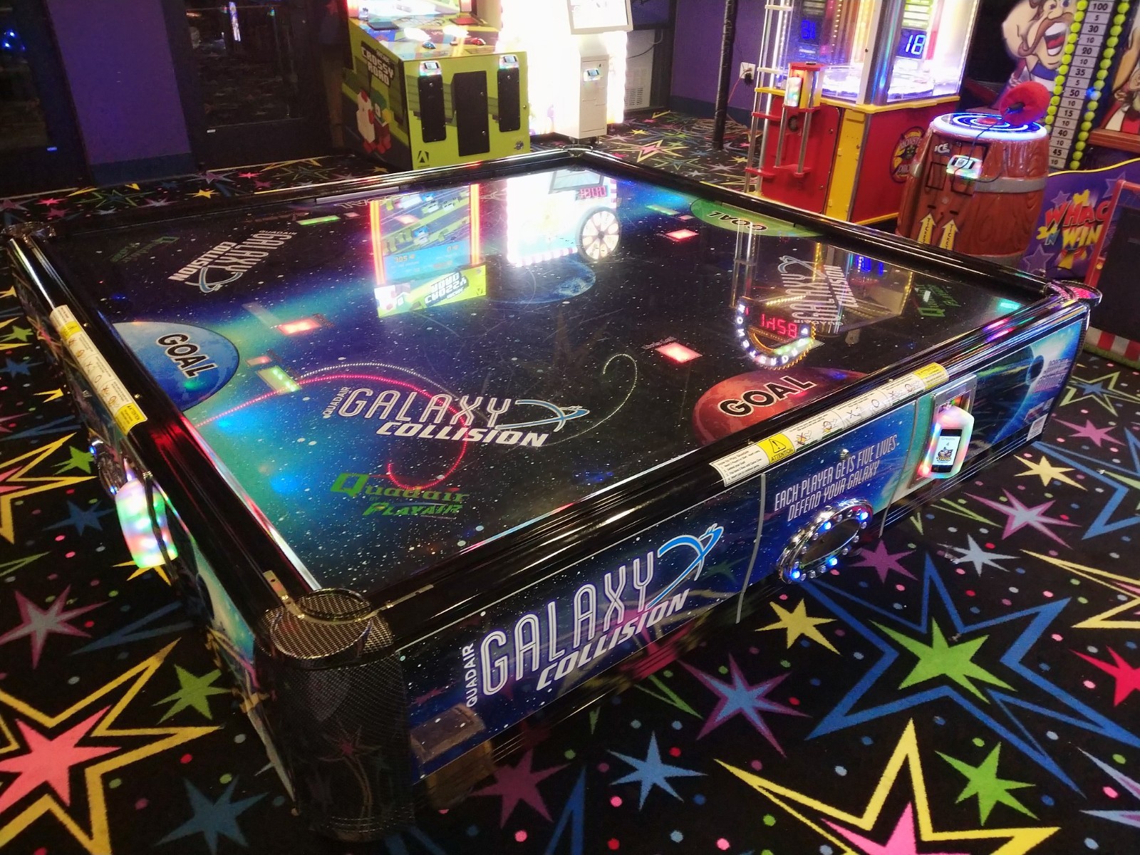 Barron Games Galaxy Collision Quad Air Hockey Table 4 Player