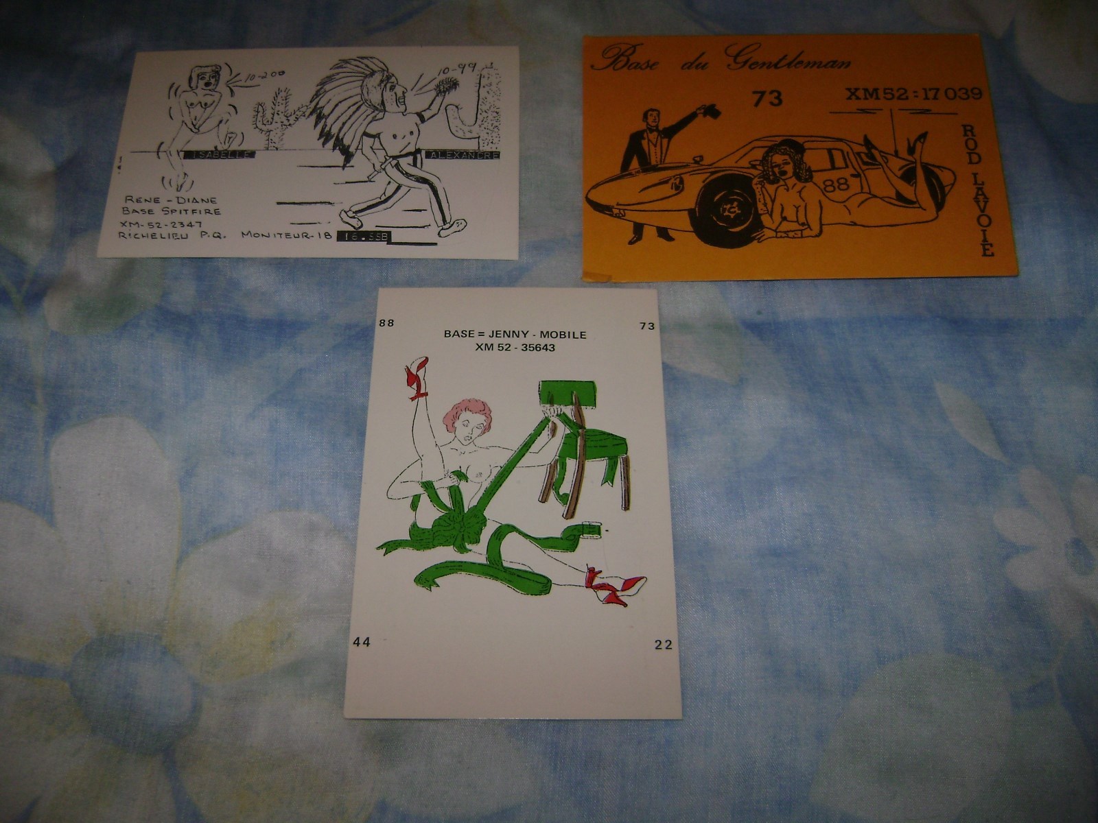 16 RISQUE QSL Radio Calling Cards Postcards Naughty