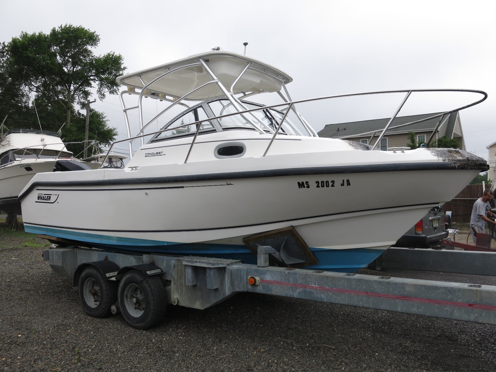 2002 Boston Whaler 235 Conquest Sports Fishing boat Clean Title 02 Project WA